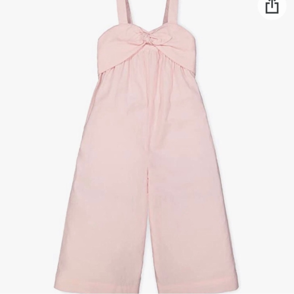 Hope & Henry Bow Front Cropped Pink Romper size 12 NEW
